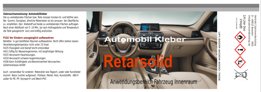 Automobil Kleber 1/4Liter