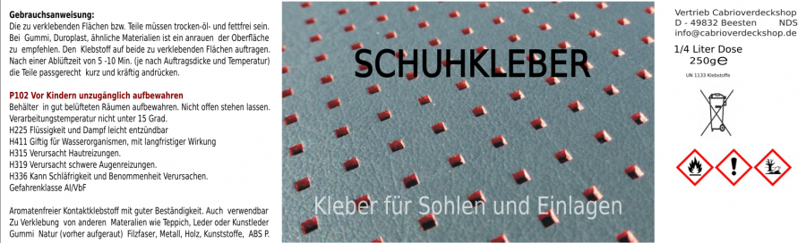 Schuh Kleber 1/4 Liter